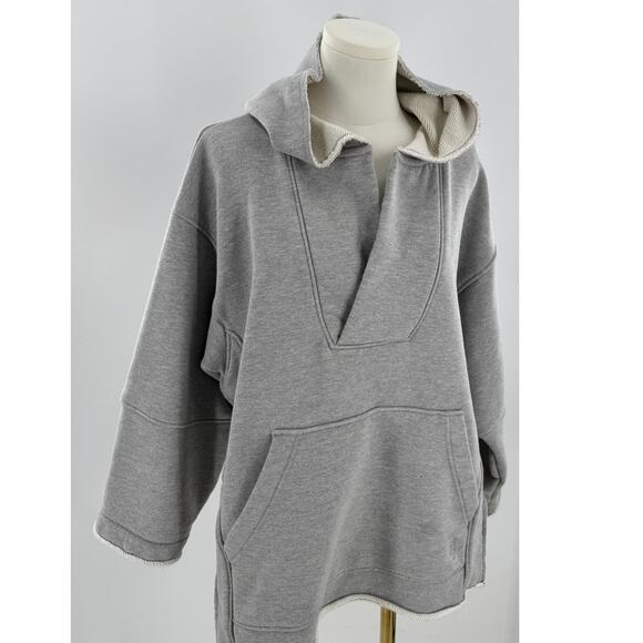 Free People Movement Gray Free Spirit Tunic Hoodie Sweatshirt Small Oversized - Picture 2 of 9